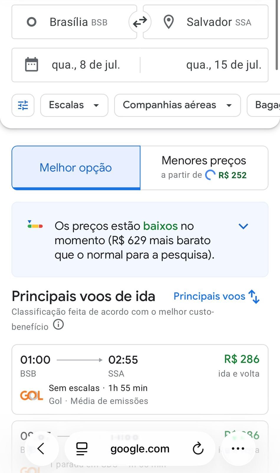 Preço com o método