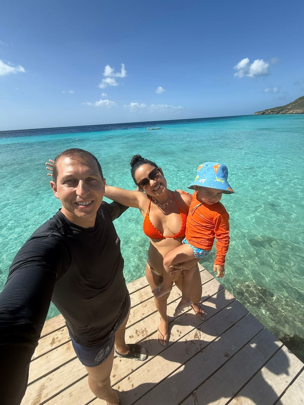 Rafael e família em Curaçao